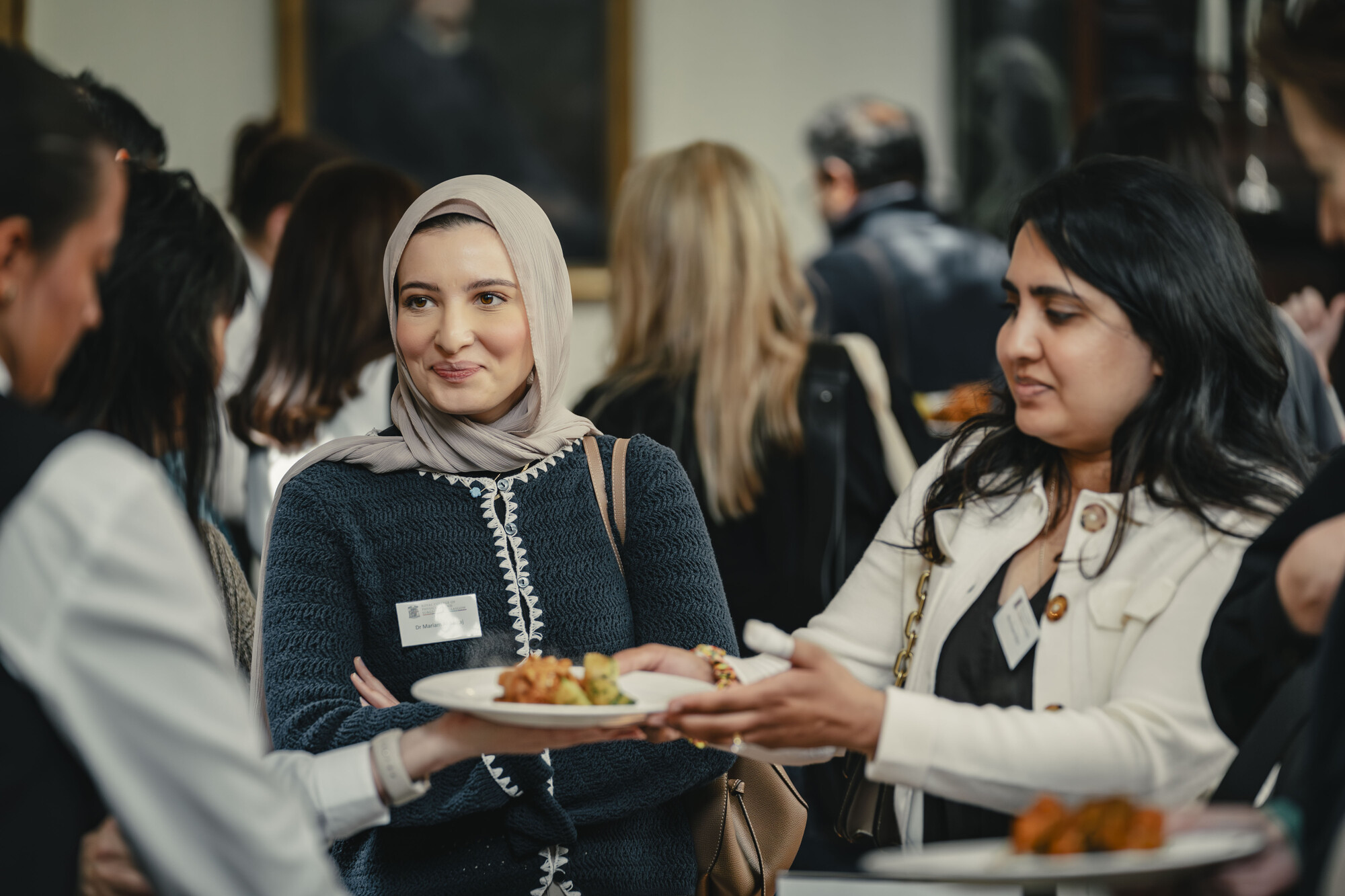 Delegates being served lunch
